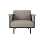 Poltrona imbottita Corbey tessuto grigio - Ethnicraft