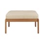 Pouf per esterno Jack Outdoor tessuto legno beige / Teak & tessuto - 71 x 54 cm - Ethnicraft