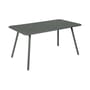 Luxembourg Rectangular table metal green / 143 x 80 cm (6 people) - Parasol hole - Fermob