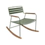 Surprising Rocking chair metal green / Metal & teak - Fermob