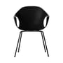 Elephant Armchair plastic material black Plastic shell & metal legs - Kristalia