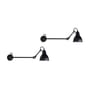 Pack promo  métal noir / Set 2 appliques orientables N° 204 L 40 cm Switch - Avec interrupteur - DCW éditions