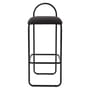 Angui Large High stool textile grey / H 75 cm - Recycled polyester fabric - AYTM