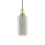 Amp Large Pendant glass grey gold / Ø 11.2 x H 26 cm - Glass & brass - Normann Copenhagen