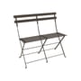 Banquette Bistro métal marron / Pliante - 2 places / L 88 cm - Fermob