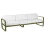 Canapé de jardin 3 places Bellevie métal tissu vert / L 235 cm - Tissu taupe grisé - Fermob