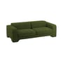 Canapé droit Giovana / L 230 cm - 3 places / Velours chenille vert olive - POPUS EDITIONS