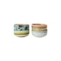 Coupelle 70s ceramics céramique multicolore / Set de 4 - Ø 12,5 x H 6 cm / 40 cl - HK LIVING