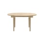 Ovaler Tisch CH337 holz natur / 115 x 140 cm - Wegner, 1962 / Möglichkeit, 2 Fußverlängerungen einzufügen - CARL HANSEN & SON