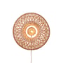 Arizona Wall light with plug cane & fibres beige / Ø 50 cm - Rattan - GOOD&MOJO