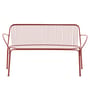 Canapé de jardin 2 places HiRay métal rouge / L 121 cm - Kartell