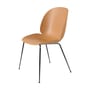 Chaise Beetle plastique orange / Pieds noir chromé - Gubi