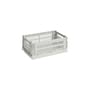 Panier Colour Crate plastique gris Small / 17 x 26,5 cm - Recyclé - Hay