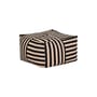 Pouf Otto tissu noir / Repose-pieds - 55 x 55 cm - NOBODINOZ