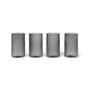 Ripple Liqueur glass glass grey / Liqueur glass 14 cl - Set of 4 / Striated glass - Ferm Living