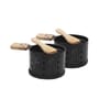 Set Lumi métal noir / Pour raclette à la bougie - 2 personnes - Cookut