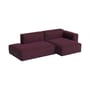 Canapé d'angle Mags Soft Low Armrest n°3 bordeaux / 2,5 places - L 256.5 cm / Accoudoir droite - Hay