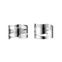 Bark Ring Napkin ring silver metal / Set of 2 - Steel - Alessi