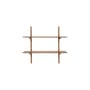 PI Shelf natural wood / 2 shelves - Solid mahogany / L 100 x H 91 cm - Ethnicraft