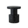 Bit Stool plastic material black / End table - 100% recycled plastic / Ø 36 cm - Normann Copenhagen