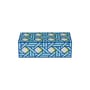 Schachtel Basketweave Small holz blau / 20 x 10 cm x H 6 cm - Jonathan Adler