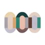 Tappeto The Crochet Collection Trio tessuto multicolore / 180 x 300 cm - Gancio - Gan
