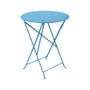 Bistro Foldable table metal blue / Ø 60 cm - Steel / 2 persons - Fermob