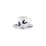 Espresso tazza Itsumo - Yunoki ceramica blu / Set di tazze e piattini sottotazza - Set da 4 - Alessi