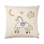 Kissen Naive Horse textil weiß / 40 x 40 cm - Handbestickt - Ferm Living