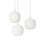 Pendelleuchte Rime glas weiß / 3 Kugeln – Ø 18 cm - Muuto