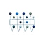 Portemanteau mural Hang it all bleu / Eames (1953) - Vitra