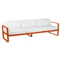 Gartensofa 3-Sitzer Bellevie metall orange / B 235 cm - Stoff Taupe-grau - Fermob