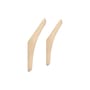 Set de 2 patères PI bois naturel - Ethnicraft