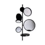 Applique bagno Tell Me Stories metallo nero / LED - 2 specchi + 2 mensole - H 86,5 cm - DCW éditions