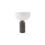 Lampada senza fili ricaricabile Kizu LED pietra grigio / Base marmo - H 24 cm - NEW WORKS