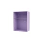 Badezimmer-Hängeschrank Ripple holz violett / B 35,4 x T 20 x H 46,8 cm - Gewelltes Glas - MONTANA