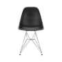 Sedia RE DSR - Eames Plastic Side Chair materiale plastico nero / (1950) - Gambe cromate / Riciclata - Vitra