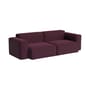 Canapé droit Mags Soft Low Armrest n°1 bordeaux / 2,5 places - L 238 cm - Hay