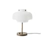 Lampe de table Copenhague SC13 LED verre blanc marron métal / Ø 33 cm - &tradition