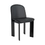 Sedia imbottita Chisel 65 pelle nero / Imbottitura in pelle - Hay