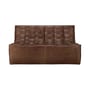 Canapé droit N701 cuir marron / 2 places - L 140 cm - Ethnicraft