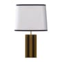 Lampada da tavolo Elysée tessuto legno nero giallo / H 71 cm - Legno laccato & Tessuto - RED Edition