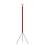Lampadaire Luminator métal rouge / A. & P. Castiglioni, 1954 - Flos