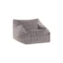 Poltrona bambini Chelsea tessuto grigio / Pouf - Eco-velours - NOBODINOZ