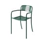 Poltrona impilabile Patio Lames metallo verde / Lattes - Tolix