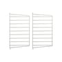 Wandhalterung  metall beige / 2er-Set - H 50 x T 30 cm - String Furniture