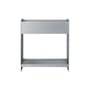 Pflanzgefäß mit Gestell Lager metall silber / B 60 x T 25 x H 65 cm - Ferm Living