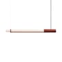 Sospensione In Fine LED vetro rosso / L 105 cm - DCW éditions