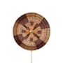 Serengeti Large Wall light with plug cane & fibres brown / Ø 60 cm - GOOD&MOJO