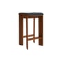 Sgabello alto Chisel 30 Low pelle nero / Altezza 65 cm - Imbottitura in pelle - Hay